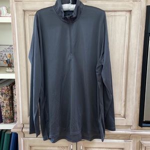 Adidas long sleeve 1/2 zip shirt gray